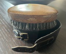 Gents Vintage Grooming Brush & Leather Case