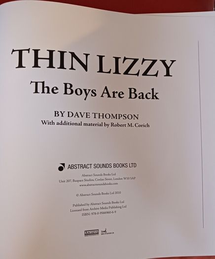 Thin Lizzy / The Boys Are Back/ The True Story/ Dave Thompson/2010