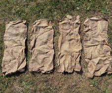 4 vintage hessian jute sacks