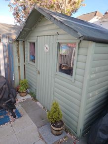 8ft x 6ft Pressure Treated Wooden Shed  - well cared for and maintained