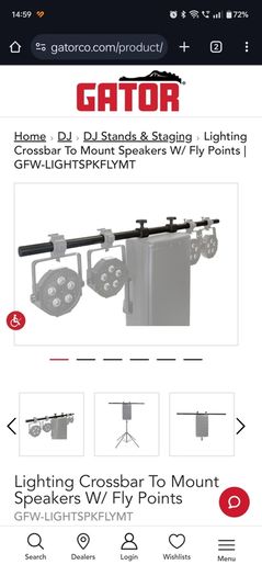 Lighting Crossbar To Mount Speakers W/ Fly Points