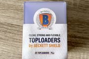 1x Pack of 25 Beckett Shield 75pt Thick 3 x 4 Inch Top Loaders New Sealed Protection