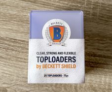 1x Pack of 25 Beckett Shield 75pt Thick 3 x 4 Inch Top Loaders New Sealed Protection