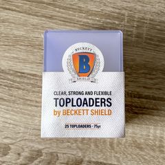 1x Pack of 25 Beckett Shield 75pt Thick 3 x 4 Inch Top Loaders New Sealed Protection