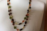 Vintage Glass Beaded Long Necklace