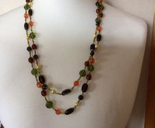 Vintage Glass Beaded Long Necklace
