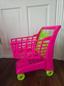 Pink shopping trolley