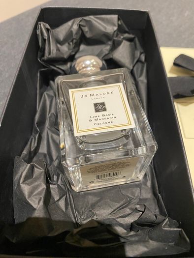 Empty Jo Malone Lime Basil & Mandarin Bottle & Box