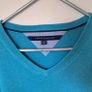 tommy hilfiger v neck size xl ptp 26" turquoise in excellent condition Image 5