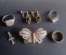 19.4g Vintage & antique silver jewellery bundle for repair & upcycling