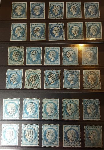 Stamps x 30  France Circa. 1870 Napoleon & Ceres