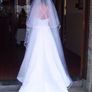 Wedding dress Pronovias white satin size 8-10 Image 4