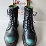 Dr Martens Jadon green black boots platform chunky quad double sole UK6.5 EU40 Image 2