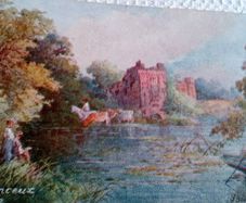 Herstmonceux Castle. Vintage Postcard.