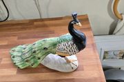 Vintage ceramic peacock