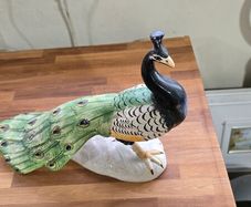 Vintage ceramic peacock