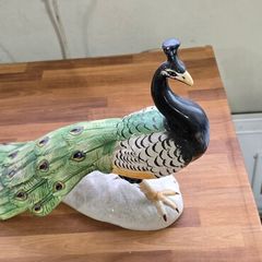 Vintage ceramic peacock