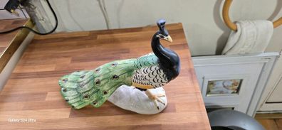 Vintage ceramic peacock