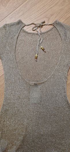 H&M Gold Metallic Cover Up - M