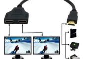 HDMI Splitter Cable 1 to 2 Male to Female M/F 1 in 2 out Converter Adapter