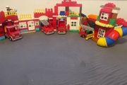 Duplo fire stations with vehicles