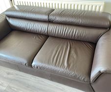 Modern Dark Brown Leather Sofa