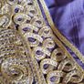 Traditional Moroccan Kaftan Purple & Gold Embroidered Dress Image 2