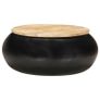 Coffee Table Black 68x68x30 cm Solid Mango Wood Image 5