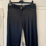 Black satin trousers, size 10 Image 3