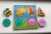 Wooden dominos &amp; shape colour matching.