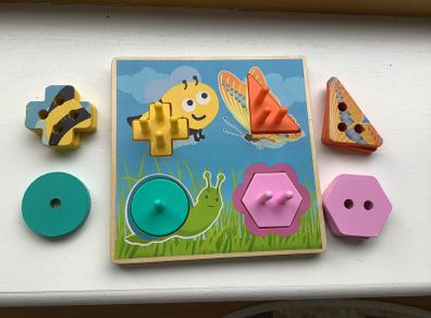 Wooden dominos & shape colour matching.
