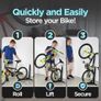 Bicycle Stand, Portable and Stationary Space-Saving Rack with Adjustable Height, for Indoor Bike Storage Image 5