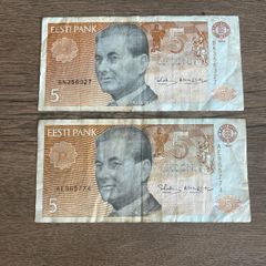 Estonian 5 Eesti note old