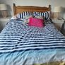 antique pine headboard for kingsize bed Image 2