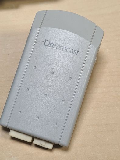 Sega Dreamcast Console With Green Controller Joypad Visual Memory Unit Vmu And Rumble Pack