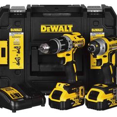 DeWalt 18V Combi Drill & Impact Driver with 2 X 5Ah Li-ion Batteries
