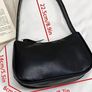 Cloud shape black Zippered Bag, Underarm Bag Image 3
