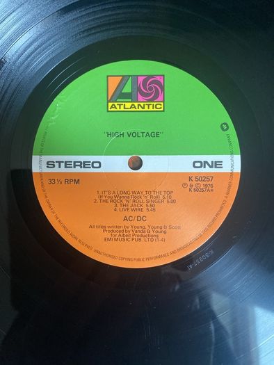 AC/DC "High Voltage " vinyl