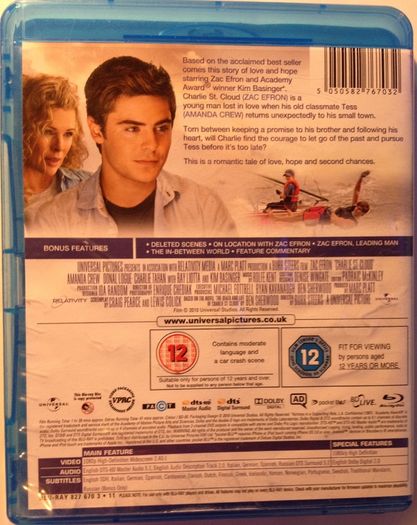 Charlie St. Cloud [2010] Zac Efron, Amanda Crew, Donal Logue, Charlie Tahan, Ray Liotta & Kim Basinger [Blu-ray Movie]