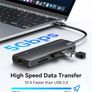 Splitter Extended Display for macOS, 10 in 1 USB C Docking Station Dual Monitor with 2 HDMI, USB C/A 3.0, PD 100W, Ethernet, Audio Mic for M1 M2 MacBook Pro/Air/Windows Image 3