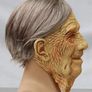 Old woman Halloween latex mask with hair. Image 2