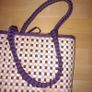 'The Sak' Canvas & Rattan Bag Image 2