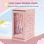 Musical Girls Jewellery Box with Spinning Dancer, 5 Layer Large Wooden Kids Music Box with Mirror, Jewelry Storage Box Gifts for Little Girls Christmas New Year Birthday Children's Day (Pink) Image 5