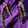 Swarovski asymmetrical drop green crystal earrings Image 3