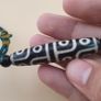 Antique Himalayan Tibetan 12 Eyes Agate Dzi Bead Amulet Pendant Necklace Image 10
