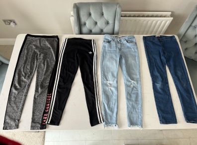 Girls leggings and jeans bundle, Age 11-12 (Free girls clothes for first buyer to offer asking price on this bundle)