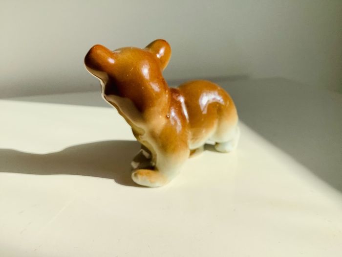 Vintage USSR Lomonosov LFZ Porcelain Bear Cub Figurine Model 7782 Russian Collectible