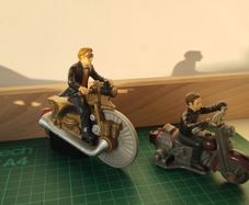 Vintage Motorcycle Rider Figures