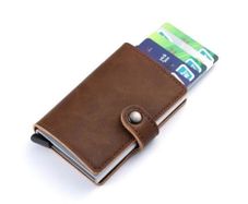 Genuine Leather Smart Single Layer Card Holder Wallet