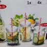 Brand new Glass Carafe/Pitcher/Jug with 4 drinking jars by ALPINA Image 5